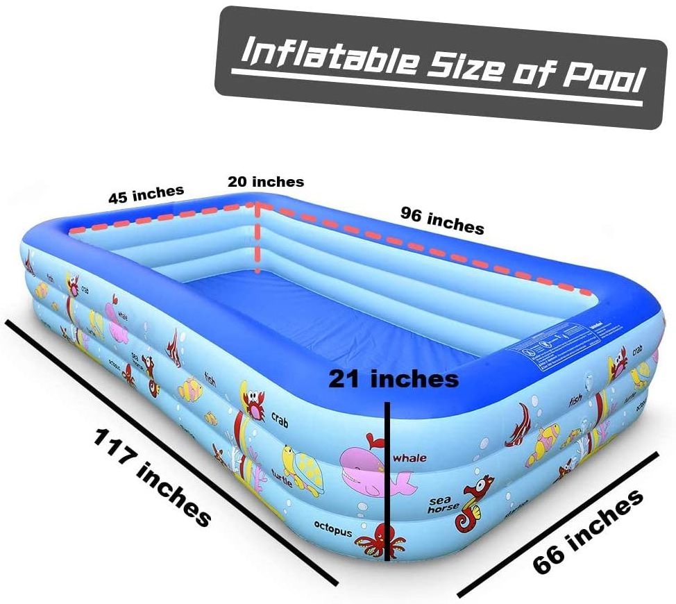 Home Family Kids Swimming Pool Full Sized Inflatable Lounge Pool Children Garden Backyard Inflatable Swimming Pool