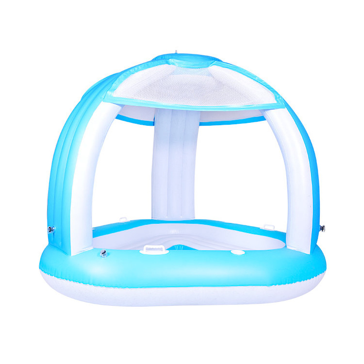 custom pool float 3 person canopy inflatable floating island inflatable lounge chair pool floats inflatable floating tent