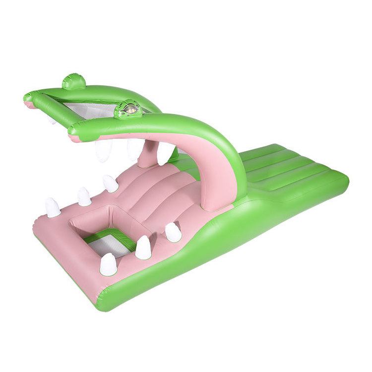 custom pool float Crocodile shape air bed manufacturer air mattress inflatable beach air mattress