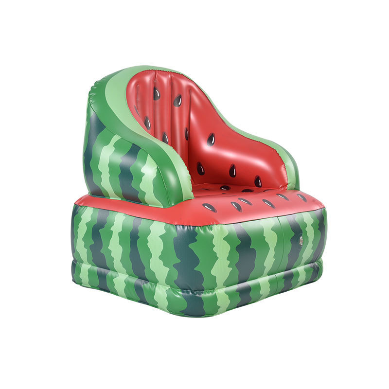 New Eco-Friendly PVC Inflatable Material Flocking Sofa Chair Custom Logo Big Cozy Living Room Furniture