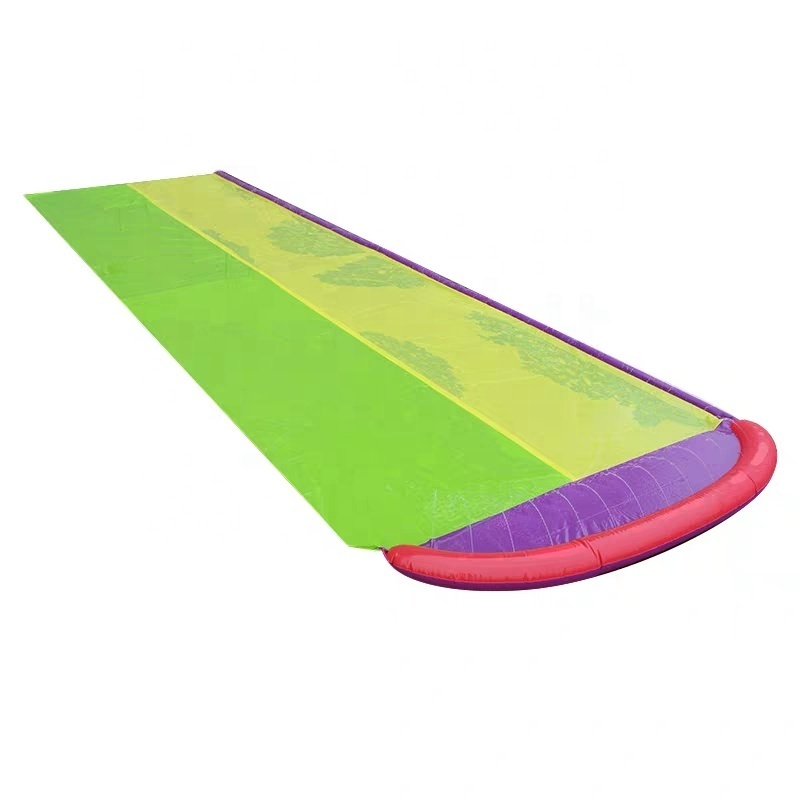 P&D EN71 PVC Custom Splash Inflatable Slip and Slide Double Lane 16ft Plastic Inflatable Water Slide