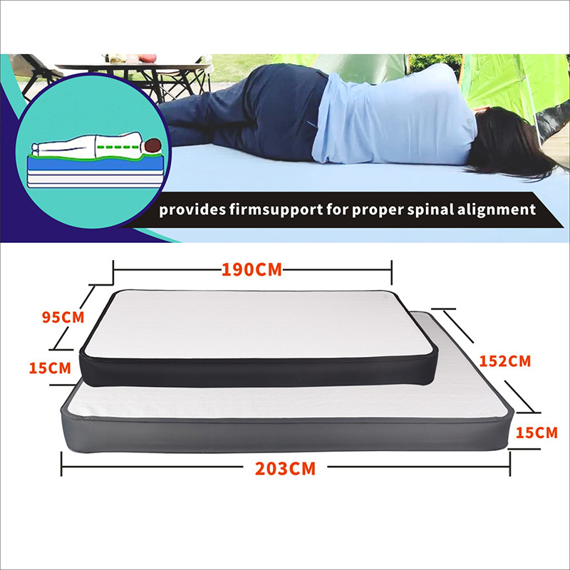 Air Bed with Built in Pump Bedroom Furniture Inflatable Bed Flocking PVC Air Mattress BSCI Certification Queen Size Foldable