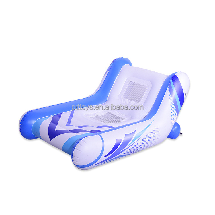 New Design PVC Inflatable Pool Float Chair Custom Size Adult Recliner Lounger Indoor/Outdoor Water Beach Lake Float Swimming