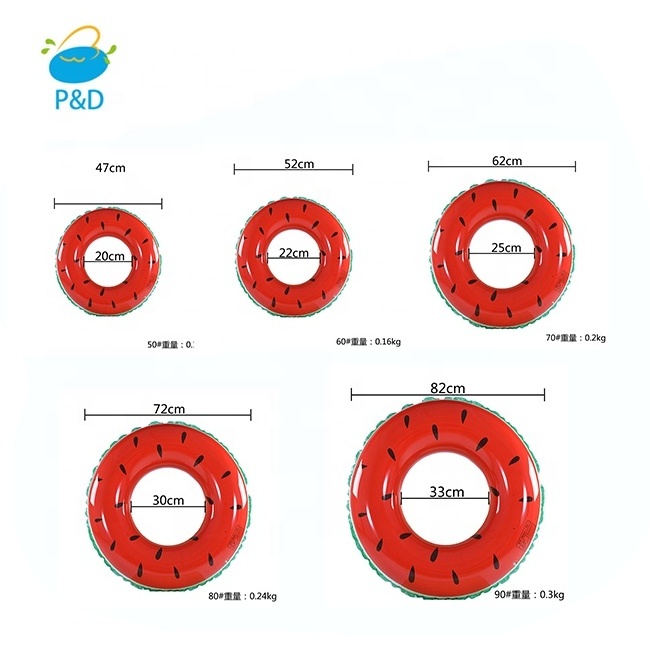 Customized Logo/Size fruit pool floaty Summer Party fruit inflatable Swimming Rings Pool Float Tube Water Ring for Adult Kids