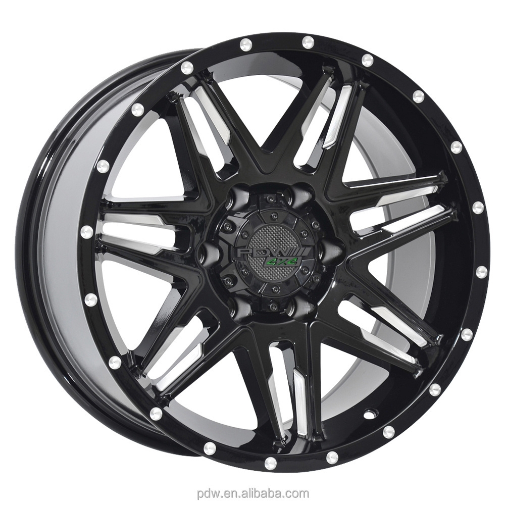 PDW 4x4 alloy wheels rims with 20 inch for off road rims and wheels for jeep wrangler for sale