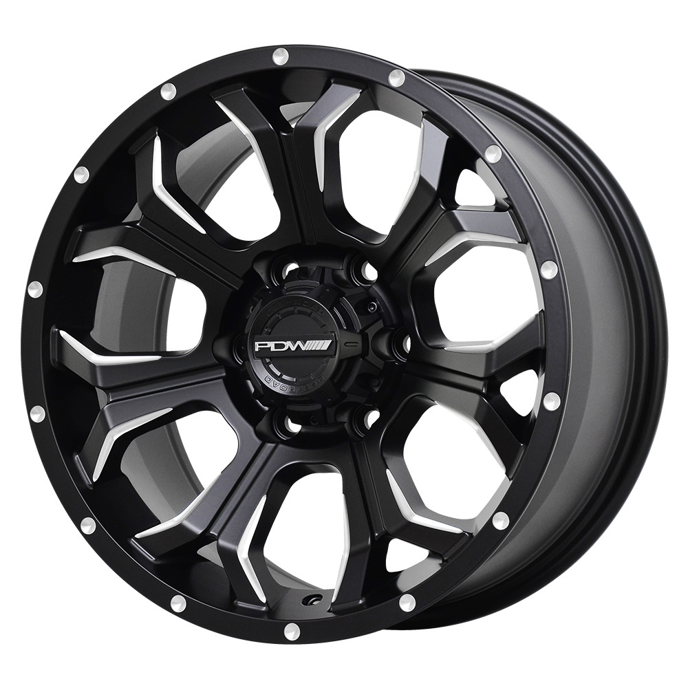 customized PDW Full size 14 15 16 17 18 19 inch rims black machine face 5 Split Spoke 5