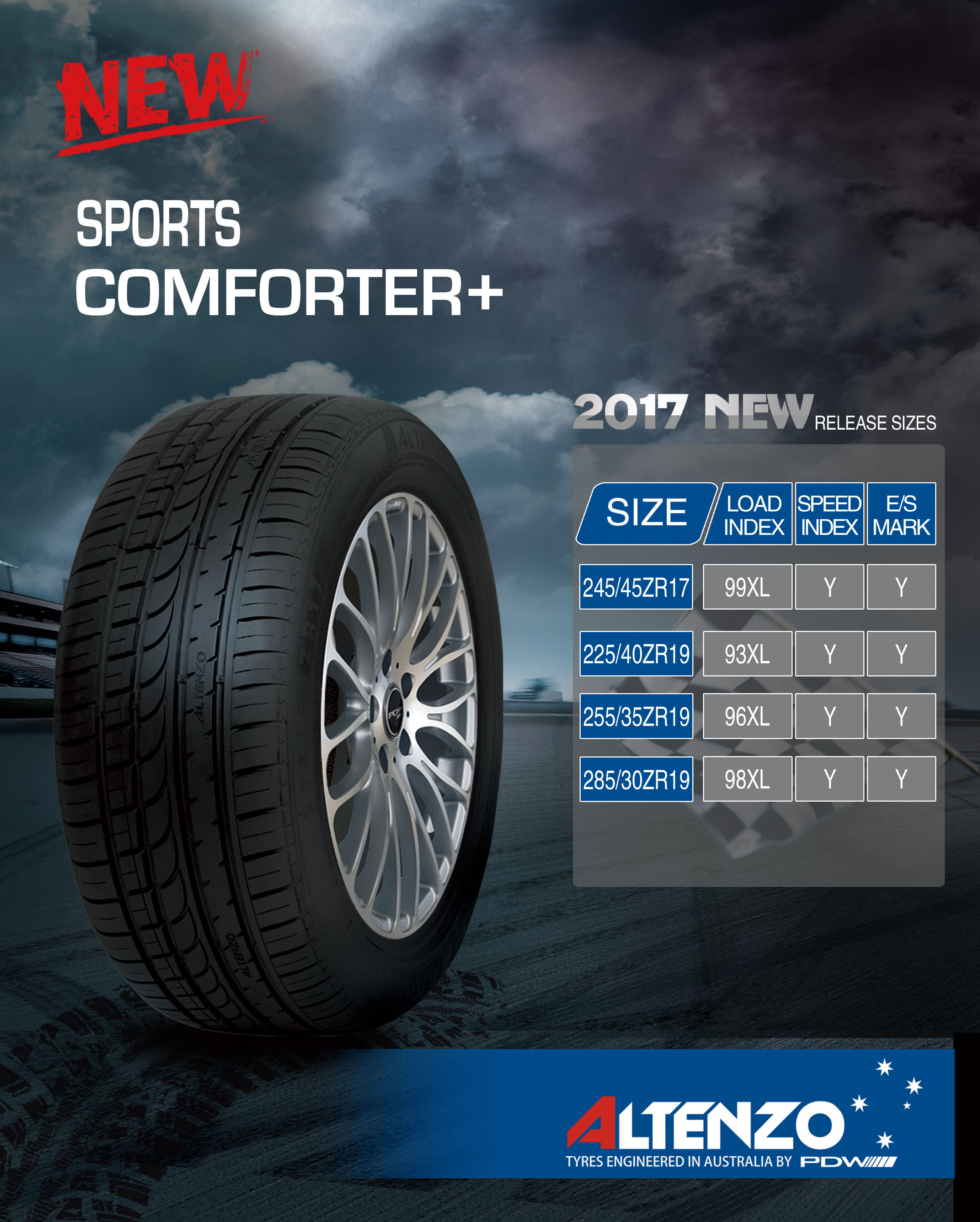 Sports Comforter+ 245/40R19 Tire Altenzo Unique Asymmetrical Tyre Passenger Car PCR UHP Car Tyre  For Vehicles