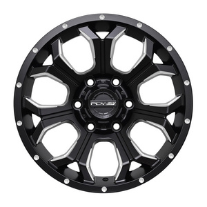 customized PDW Full size 14 15 16 17 18 19 inch rims black machine face 5 Split Spoke 5