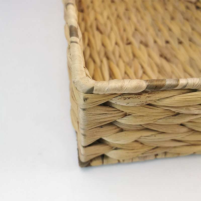 Household debris woven storage basket with handle water hyacinth basket water hyacinth baskets wholesale