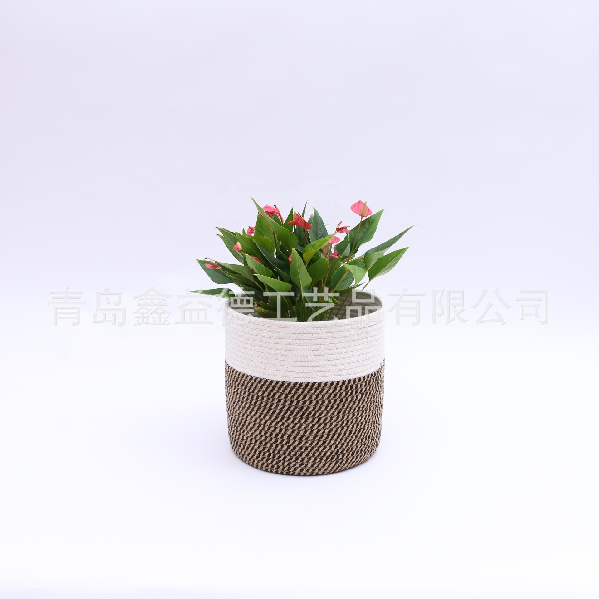 Xinyide Desktop gift Storage cotton Basket flower cotton Fabric pot Hamper Gift Basket plant basket