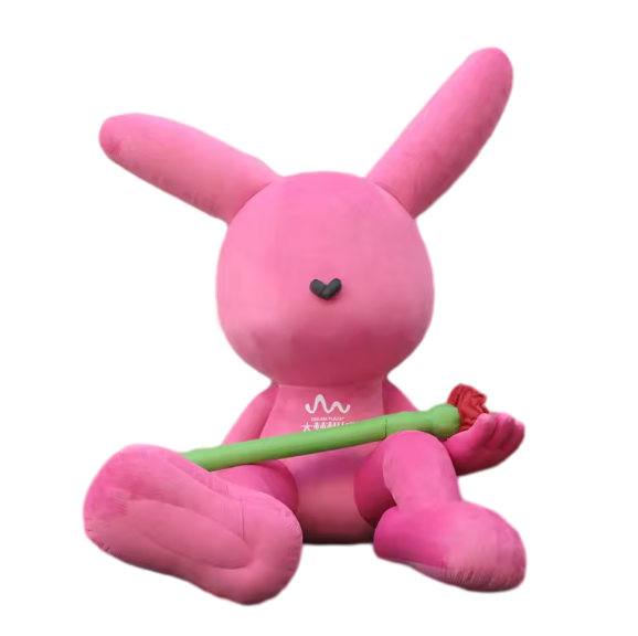 Pink inflatable easter bunny, inflatable easter bunny decoration, inflatable easter rabbit