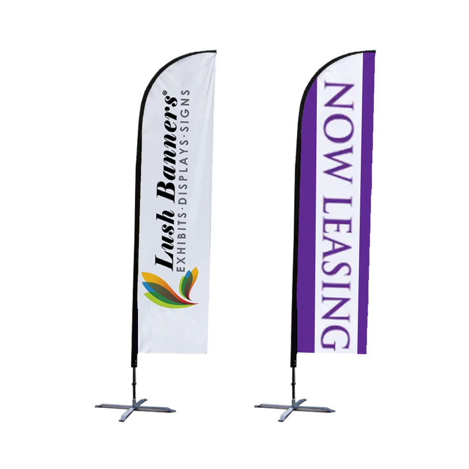 Custom Advertising Outdoor Teardrop Beach Feather Flag  Promotional usage Advertising exhibition event outdoor Feather Flag