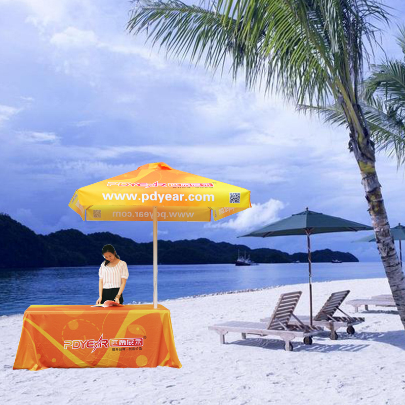 Advertising umbrella custom Printed logo outdoor aluminium promotion umbrella square market parasol garden beach cafe umbrellas