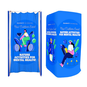 Custom movable tube pop up changing room dressing room display stand portable fitting room