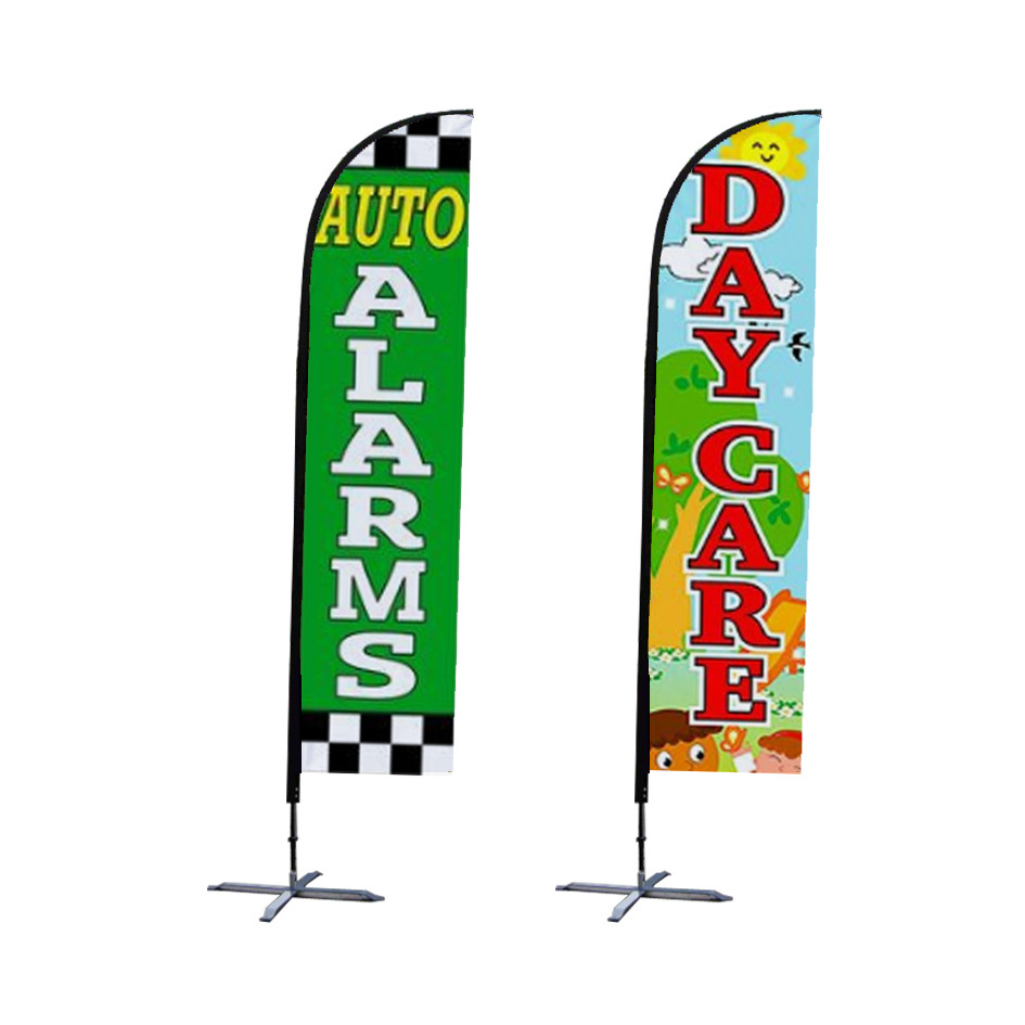 Custom Advertising Outdoor Teardrop Beach Feather Flag  Promotional usage Advertising exhibition event outdoor Feather Flag