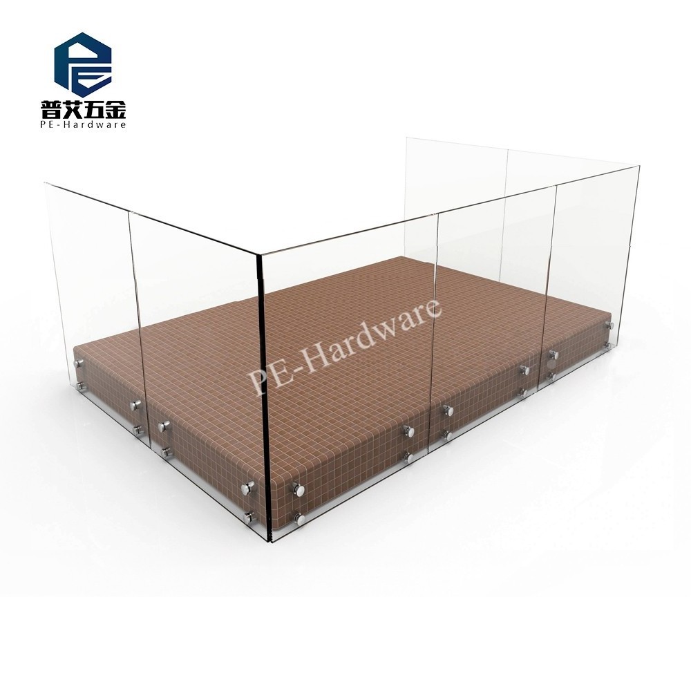 side mounted stainless steel glass clamp glass balustrades