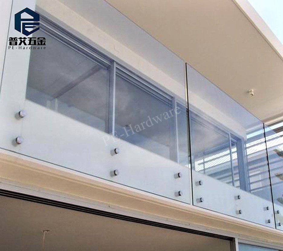 Outdoor/indoor stainless steel stair glass railing balustrade post balcony handrail deck fence