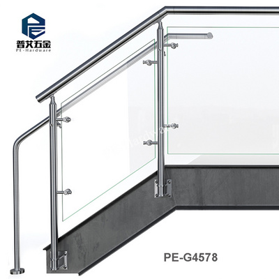 Outdoor/indoor stainless steel stair glass railing balustrade post balcony handrail deck fence