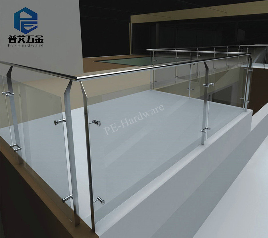 Factory Price Stainless Steel Solid plate Balustrade stainless steel Handrail Stainless steel Glass railing