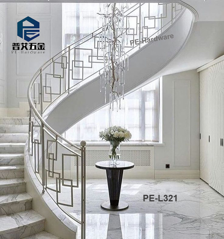 indoor metal wire balustrade pattern design stainless steel cable railing for curved stair handrail system