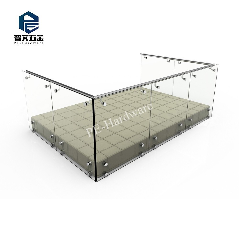 side mounted stainless steel glass clamp glass balustrades