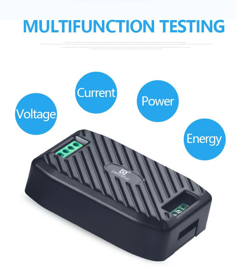 PZEM017 12V 300V DC RS485 Modbus RTU Smart Panel Ampere Watt Meter Solar Power Energy Monitor 50A Shunt + USB Cable