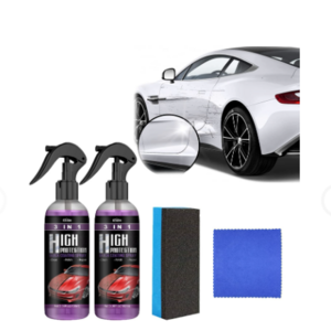 3 In 1 High Protection Quick Ceramic Car Coating Wash Spray Sponge Towel Set Car Cleaner Polishing Repairing Spray Kit