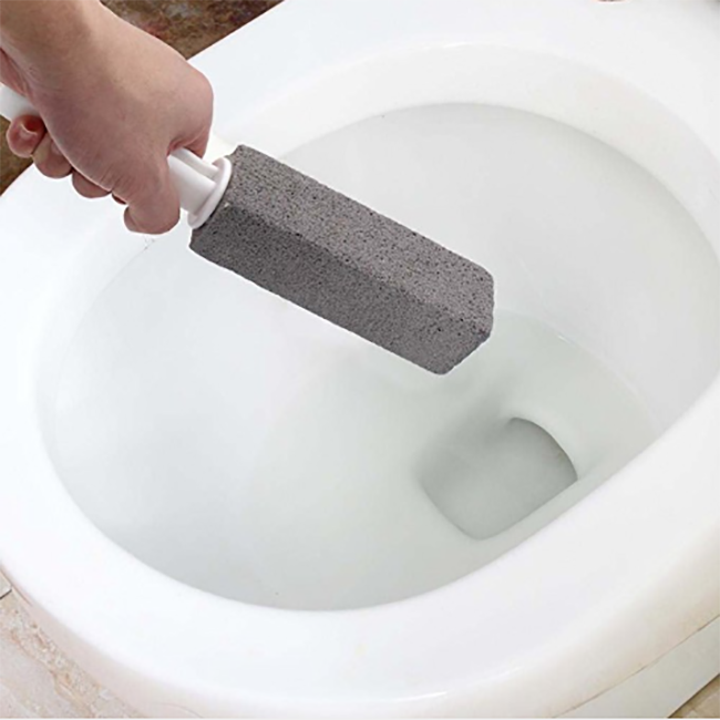 Epsilon 1pcs Pumice Cleaning Stone With Handle Toilet Bowl Ring Remover Cleaner Brush Stains And Hard Water Ring Remover