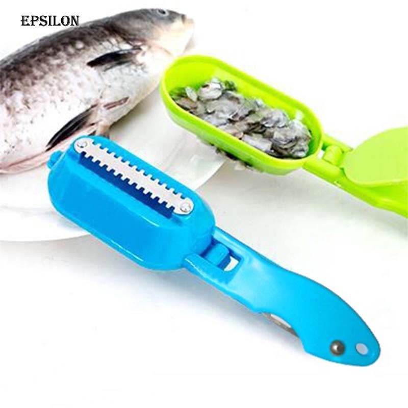 Epsilon 1pc Fish Skin Brush Scraping Fishing Scale Brush Kitchen Accessories Fish Knife Cleaning Peeler Kitchen Gadgets