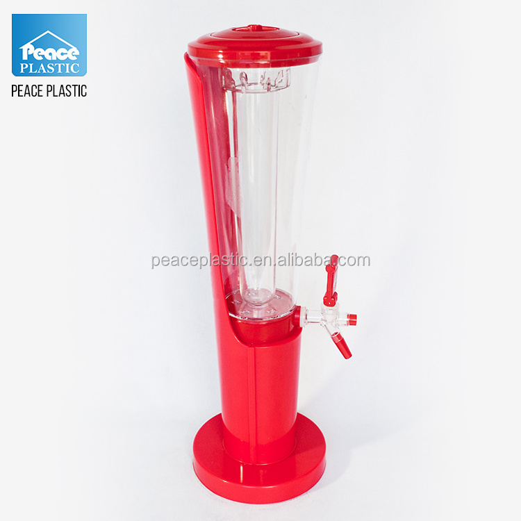 Cooler Draft Dispenser Beer Tower 3 Litres Plastic Container Opp Bag Bar Accessories Round Plastic Picnic Beer Faucet Party Tap