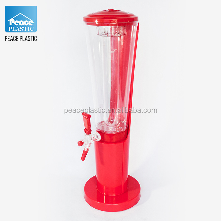 Cooler Draft Dispenser Beer Tower 3 Litres Plastic Container Opp Bag Bar Accessories Round Plastic Picnic Beer Faucet Party Tap