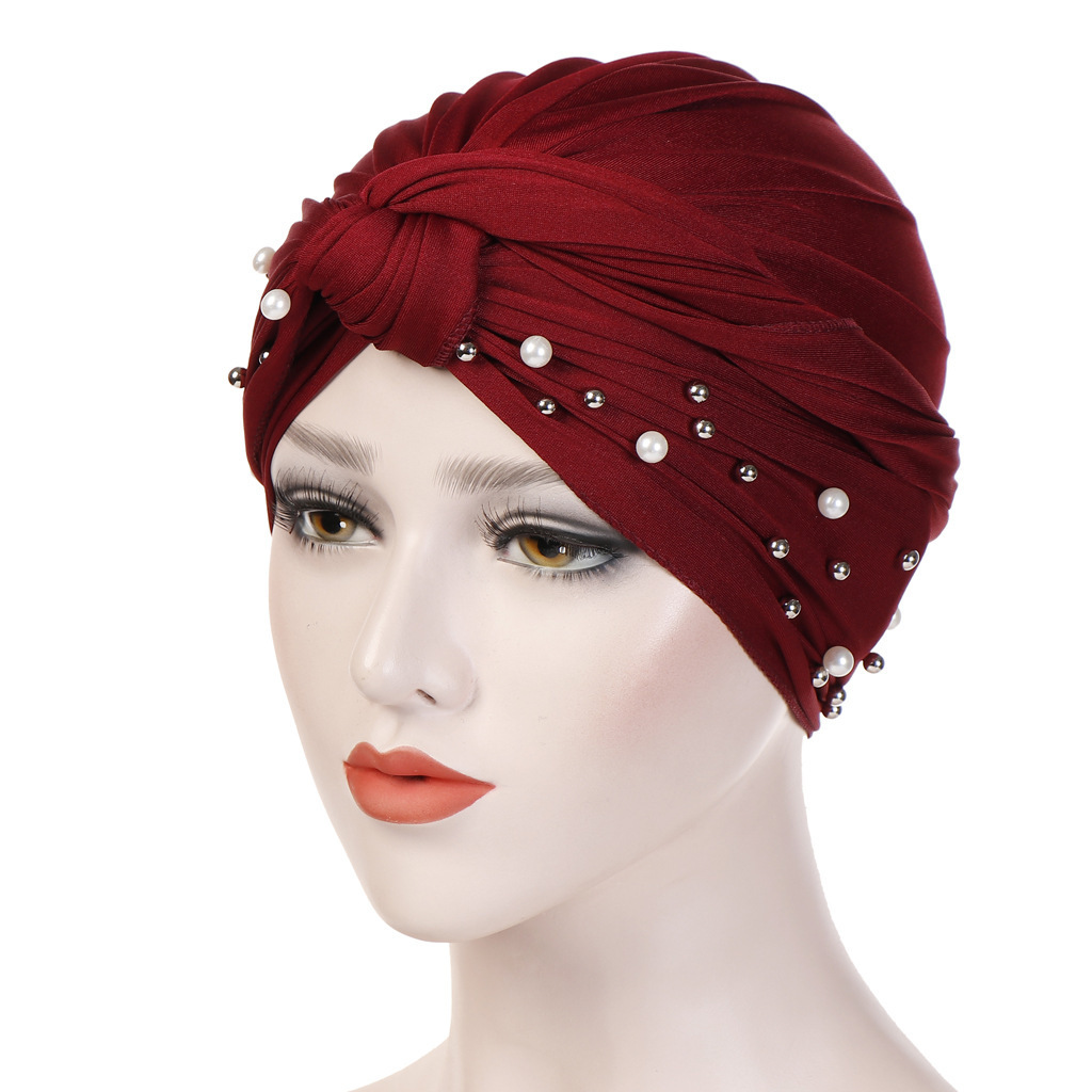 Double Color Twisted Turban Hat for Women Muslim Headscarf Bonnet Female Head Wraps Turban Femme Musulman Islamic Headwear Doub