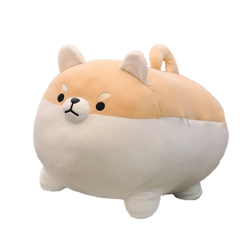 3D Cute Kawaii Fat Shiba Inu Dog Plush Toy Stuffed Soft Animal Corgi Chai Pillow Christmas Gift Puppy Shape Sleeping