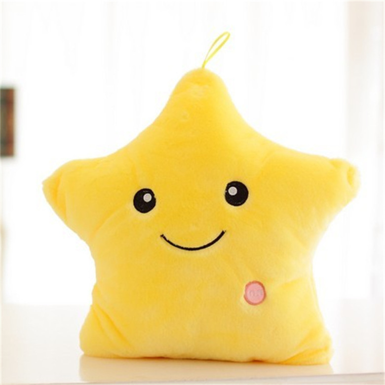 Music light-up plush toy five pointed star luminous plush kids toy Twinkle star shaped night light soft pillow for children