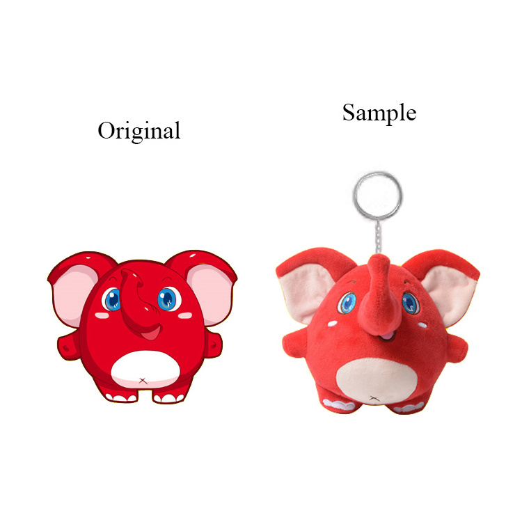 Customized mascot cute stuffed soft animal  plush toy rabbit keychain