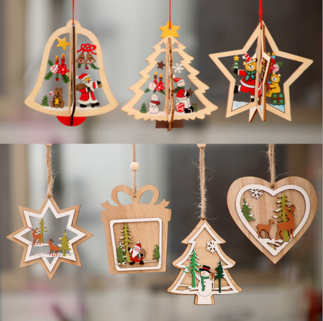 2021 New Gnomes christmas tree hanging ornaments handmade Wooden set Fireplace Home decoration Christmas Party Holiday Gifts