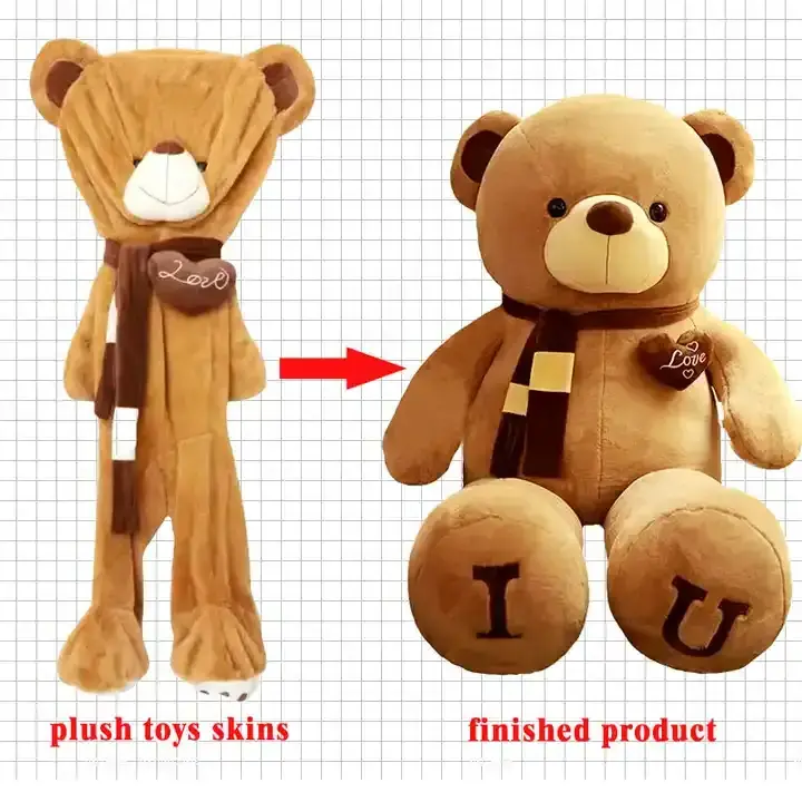 CustomPlushMaker com Wholesale Custom Stuffed Animal Toy Giant Soft Toys Teddy Bear Skin Unstuffed Plush Animal Skins