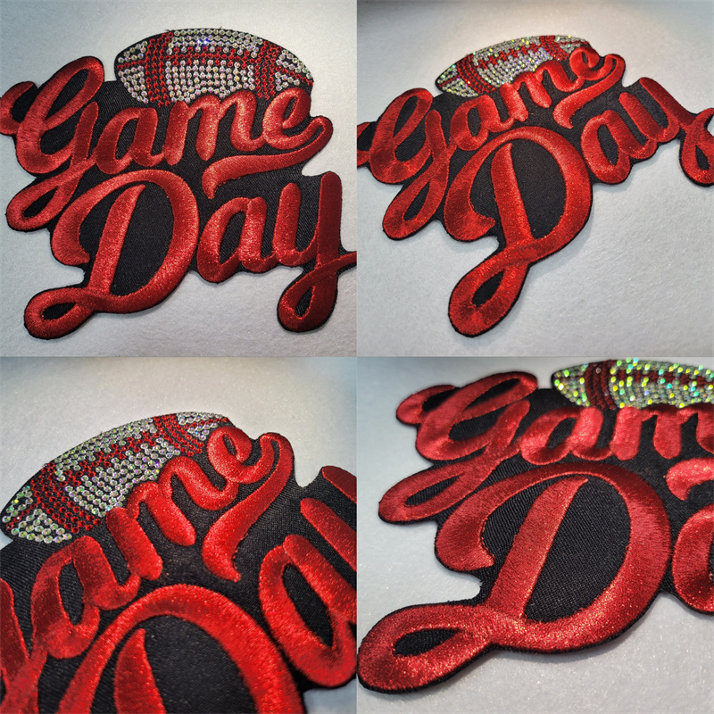 Wholesale Woven Custom design towel chenille letter embroidered patch iron on embroidery patches for clothing