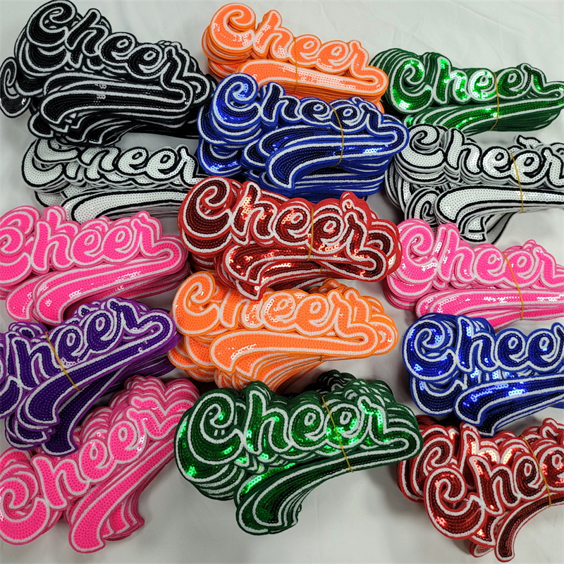 Wholesale Woven Custom design towel chenille letter embroidered patch iron on embroidery patches for clothing