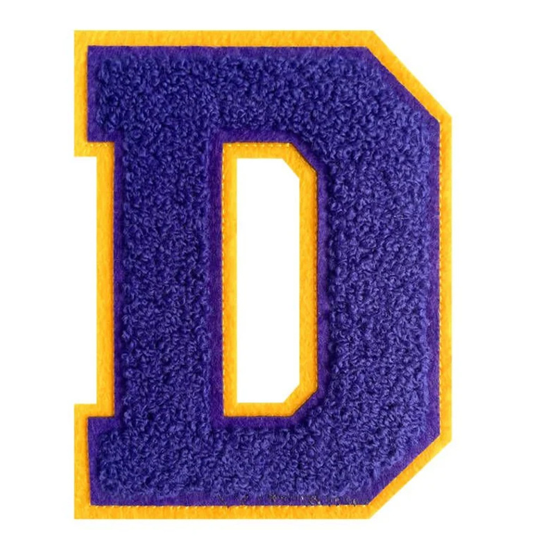 Chenille Glitter Letter Patch Sew on Iron on Alphabet Heat Press Glue on Patch For Hoodie Clothes Cosmetic Bag