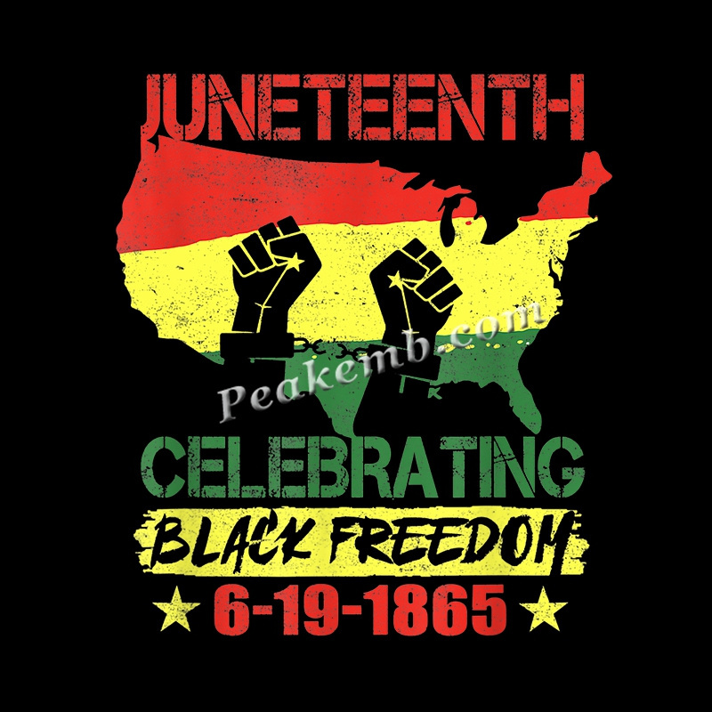 2022 Hotsale juneteenth 1865 heat transfer dtf printing Ready To Ship In Stock