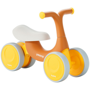 Baby Balance Bike Toy For 1-3 Year Old Boy and Girl With 4 Silent Wheel Children Walker Indoor Outdoor No Pedal Safe Riding Toy