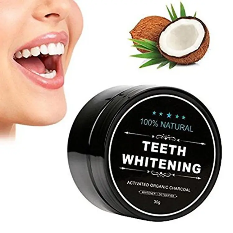 Custom Logo Activated Charcoal Teeth Whitening Powder With Organic Coconut Charcoal 100% Natural  No Hurt on Enamel or Gum