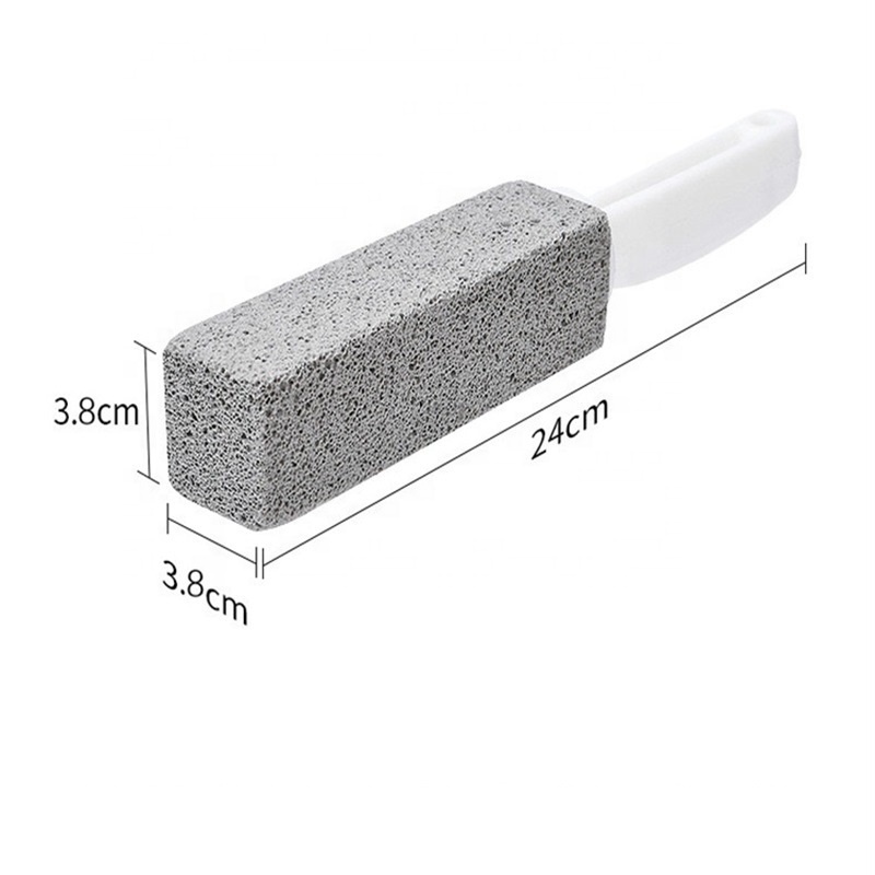 Pumice Stone Toilet Bowl Cleaner Handle Removes Limescale & Hard Water Stains Toilet Brush/Grills/Tile/Grout/Swimming pool