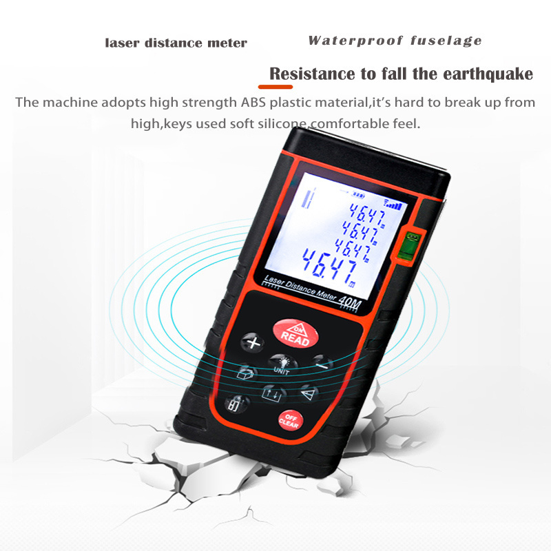 Electronic Long Distance Laser Meter Tester 40M 60M 80M 100M Range Finder Ruler Measurer Instrument Tool