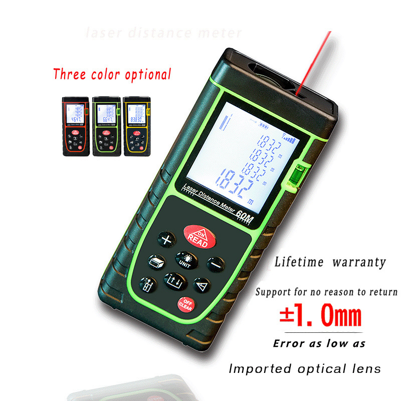 Electronic Long Distance Laser Meter Tester 40M 60M 80M 100M Range Finder Ruler Measurer Instrument Tool