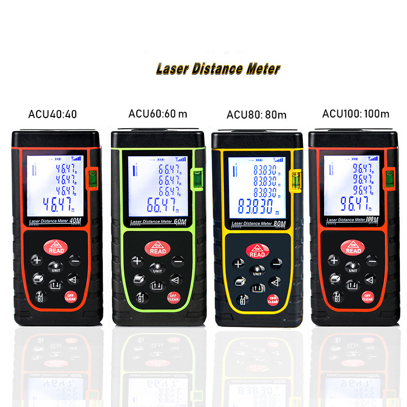 Electronic Long Distance Laser Meter Tester 40M 60M 80M 100M Range Finder Ruler Measurer Instrument Tool