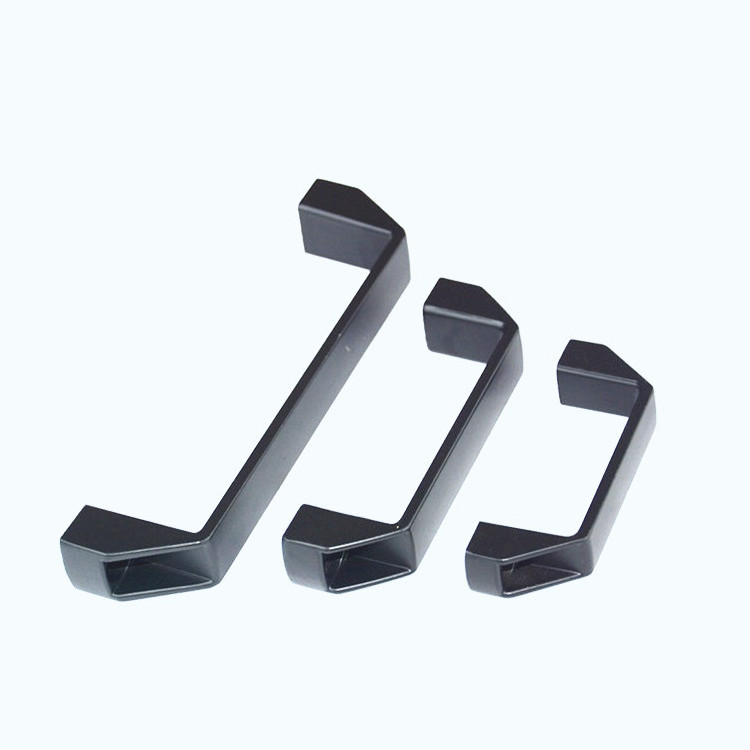 90mm Black Aluminum Pull Handle for aluminum profile equipment cabinet door