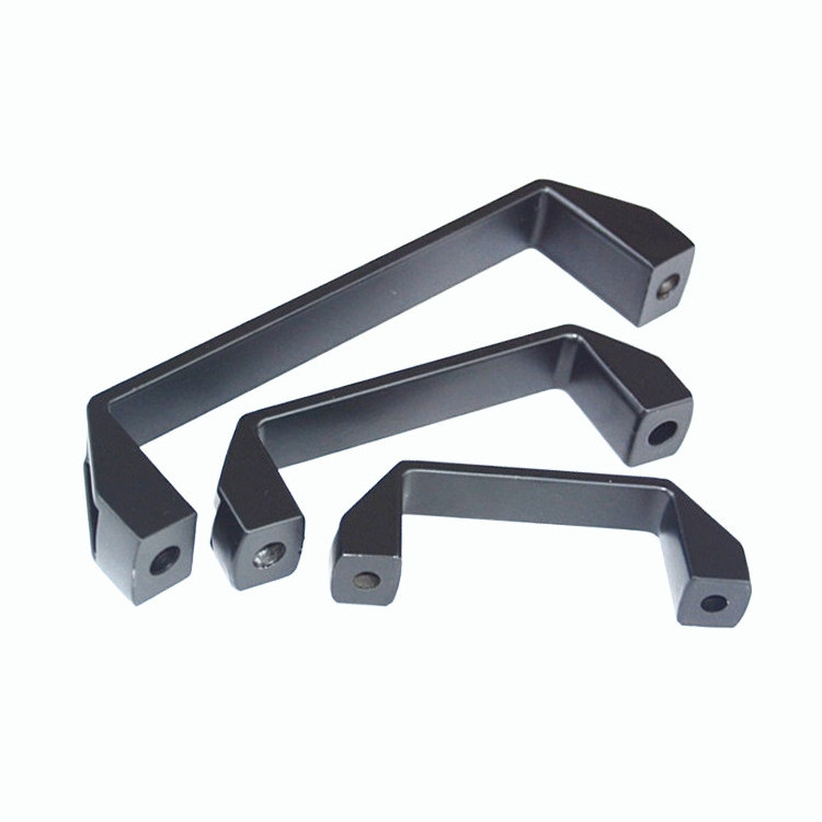 90mm Black Aluminum Pull Handle for aluminum profile equipment cabinet door