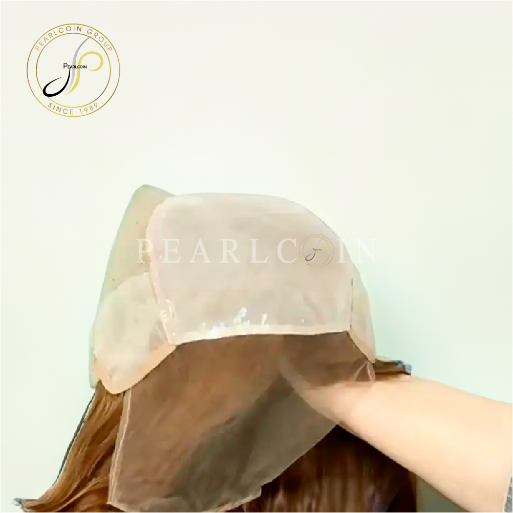 Hand-knotted medical wig with brown bottom Europe Remy hair hat wig hat lace top 5*5 human hair wig.